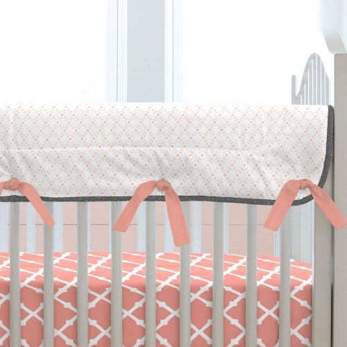  Carousel Designs Light Coral Cherry Blossom Crib Rail Cover