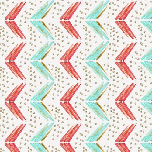  Carousel Designs Coral and Teal Arrow Crib Rail Cover