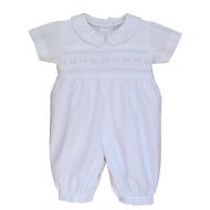 Carouselwear Special Occasion Baby Boy White Smocked Christening Outfit