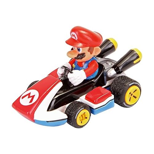  Carrera Pull & Speed 15813016 Official Licensed Kids Toy Car Pull Back Vehicle for Ages 3 and Up - Mario Kart Mario / Wild Wing Mario / Mach 8 Mario