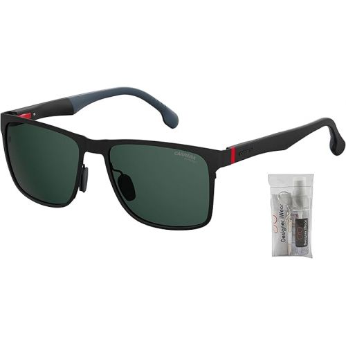  Carrera CA8026/S Rectangle Sunglasses for Men + BUNDLE with Designer iWear Eyewear Care Kit