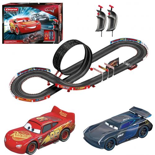  Carrera GO!!! 62476 Disney Pixar Cars Speed Challenge Electric Slot Car Race Track Set in 1:43 Scale