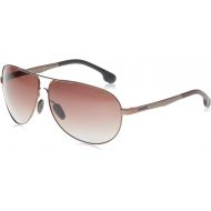 Carrera Mens Ca8023s Aviator Sunglasses, Matte Brown Gradient Polarized, 65 mm