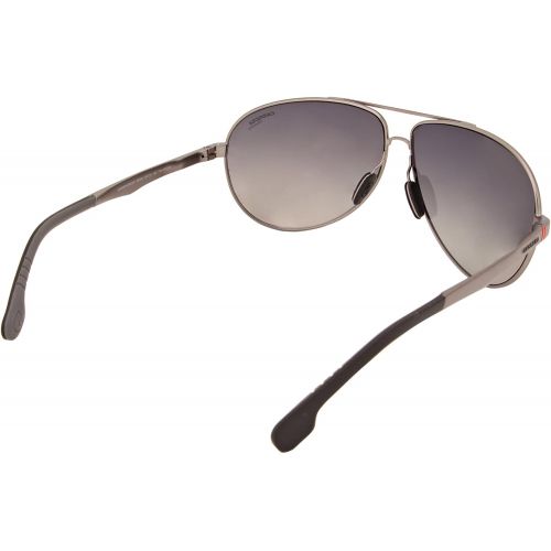  Carrera Mens Ca8023s Aviator Sunglasses, Matte Brown Gradient Polarized, 65 mm