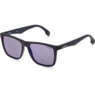 Carrera Mens Ca5041s Rectangular Sunglasses, Matte Blue Sky Mirror, 56 mm