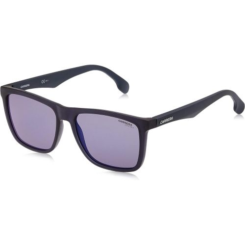  Carrera Mens Ca5041s Rectangular Sunglasses, Matte Blue Sky Mirror, 56 mm