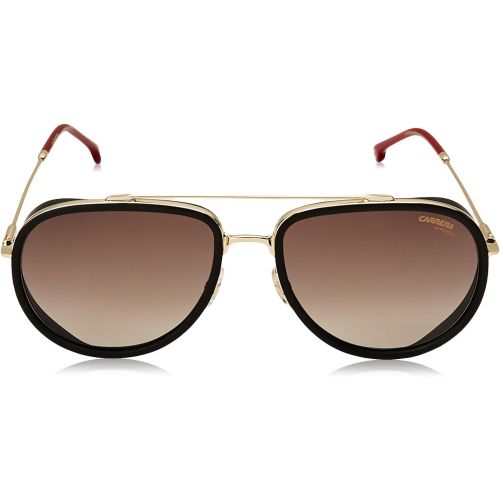  Carrera Mens 166s Aviator Sunglasses, Gold RED, 59 mm