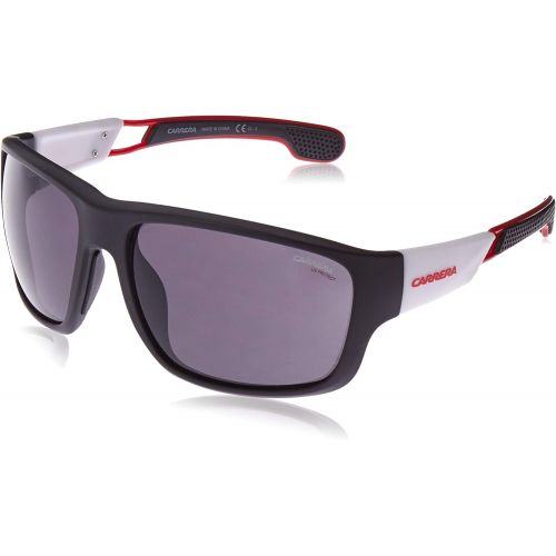  Carrera Mens 4006s Wrap Sunglasses, Matte Black, 63 mm