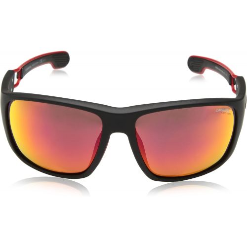  Carrera Mens 4006s Wrap Sunglasses, Matte Black, 63 mm