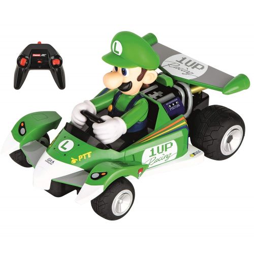  Carrera RC 200991 Official Licensed Mario Kart Luigi Circuit Special 1:18 Scale 2.4 GHZ Remote Control Car with Rechargeable LifePO4 Battery - Kids Toys BoysGirls