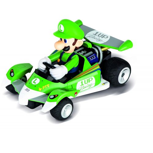  Carrera RC 200991 Official Licensed Mario Kart Luigi Circuit Special 1:18 Scale 2.4 GHZ Remote Control Car with Rechargeable LifePO4 Battery - Kids Toys BoysGirls