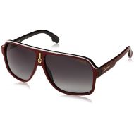 Carrera Mens Ca1001s Aviator Sunglasses, RED BLACK/DARK GRAY GRADIENT, 62 mm