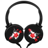 Carrington Wired Stereo Canada Flag Headphone Noise Cancelling Over Ear Portable Headset Earphone Earpiece