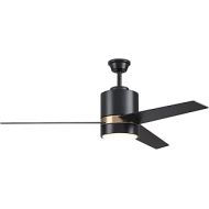 Carro 52 inch Black Ceiling Fan with Light, Modern Ceiling Fan Smart Control Work With Alexa/Google Home/Siri Needs Neutral Wire, No Hub Required Reversible MotorSchedule3-Speed
