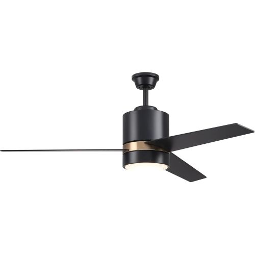  Carro 52 inch Black Ceiling Fan with Light, Modern Ceiling Fan Smart Control Work With Alexa/Google Home/Siri Needs Neutral Wire, No Hub Required Reversible MotorSchedule3-Speed