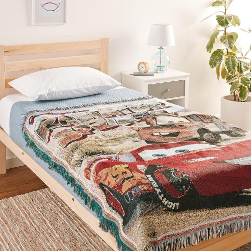  Disney Pixars Cars, Greetings from Radiator Springs Woven Tapestry Throw Blanket, 48 x 60, Multi Color