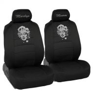 CarsCover Marilyn Monroe Crystal Diamond Bling Rhinestone Black Car SUV Truck Low Back Seat Covers