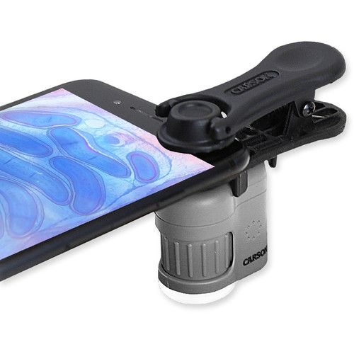  Carson MicroMini Pocket Microscope with Smartphone Adapter Clip