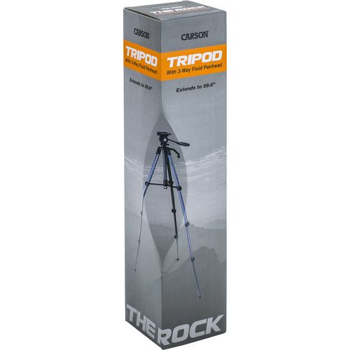  Carson TR-300 The Rock Tripod with 3-Way Pan Head