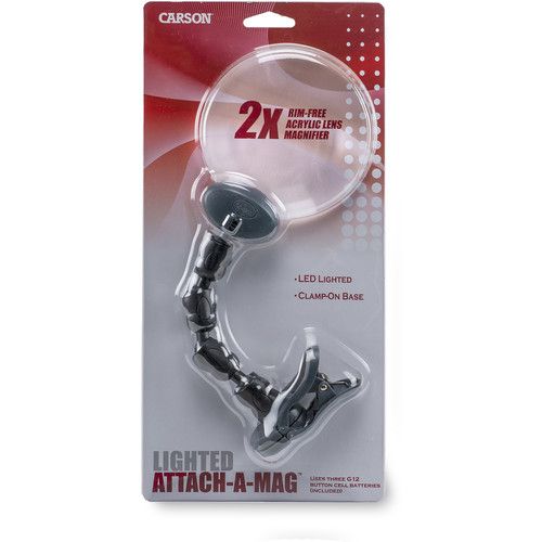  Carson AM-20 2x LED Attach-A-Mag Magnifier