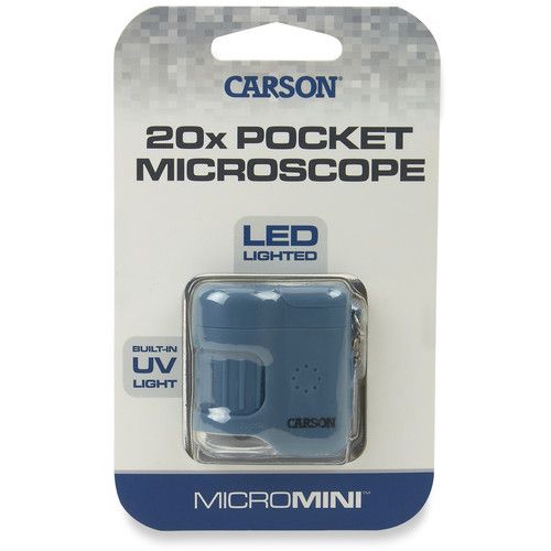  Carson MicroMini 20x Pocket Microscope (Surf Blue)