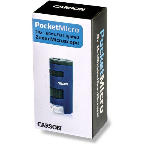  Carson MM-450 PocketMicro 20x-60x Pocket Microscope (Blue)