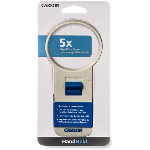  Carson Illuminated Handheld 5x Power Aspheric LED Lighted Magnifier (2.5