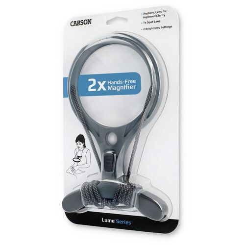  Carson Acrylic Lens LED Hands-Free Magnifier