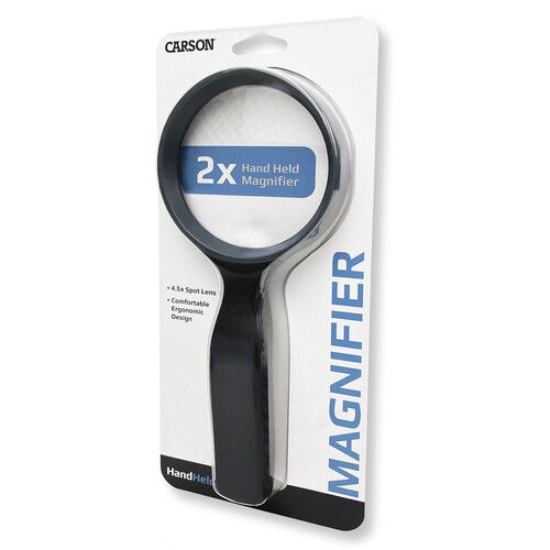  Carson JS-36 2x HandHeld Magnifier with 4.5x Power Spot