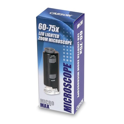  Carson 60x-75x MicroMax LED Lighted Pocket Microscope (MM-200)