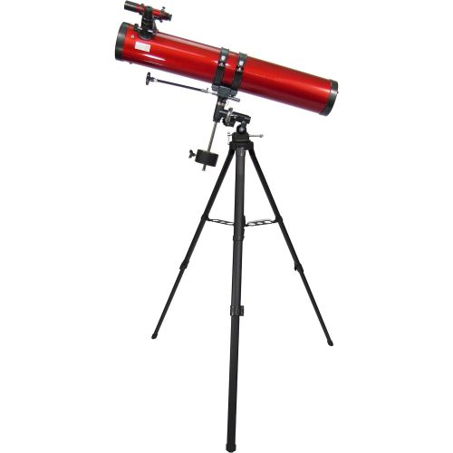  Carson Red Planet Series 45-100x114mm Newtonian Reflector Telescope with Universal Smartphone Digiscoping Adapter (RP-300SP),Large