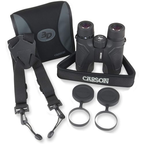  Carson 3D Series High Definition Binoculars with ED Glass, 8x42mm, Black