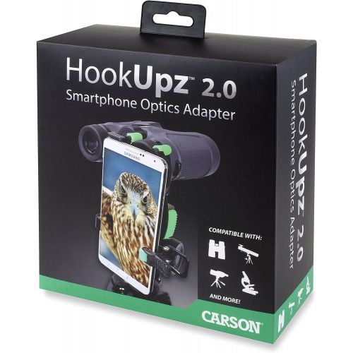  Carson HookUpz 2.0 Universal Smartphone Optics Digiscoping Adapter for Binoculars, Spotting Scopes, Telescopes, Microscopes, Monoculars and More (IS-200)