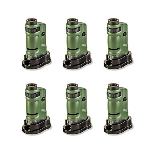  Carson MM-24MU MicroBrite LED Lighted Pocket Microscope (Set of 6), 20 x 40X Zoom