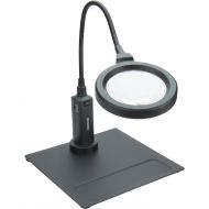 Carson MagniFlex Pro 2x LED Lighted Gooseneck Flexible Magnifier with 4x Spots Lens and Magnetic Base (CP-90)