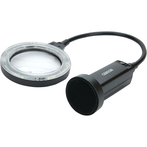  Carson MagniFlex Pro 2x LED Lighted Gooseneck Flexible Magnifier with 4x Spots Lens and Magnetic Base (CP-90)