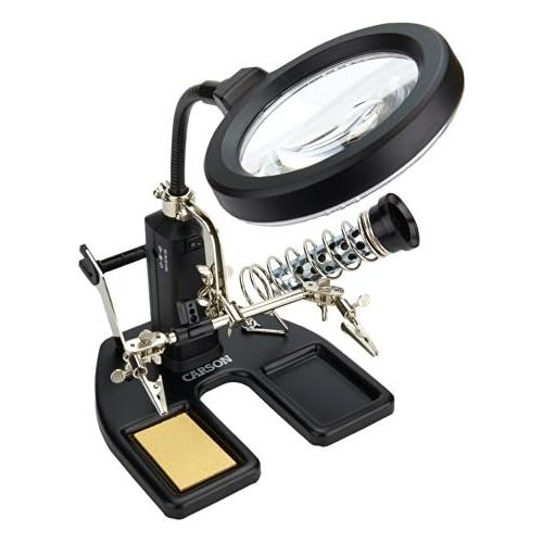  Carson SolderMag 1.75x LED Lighted Soldering Magnifier with 4.5x Spot Lens (CP-50)