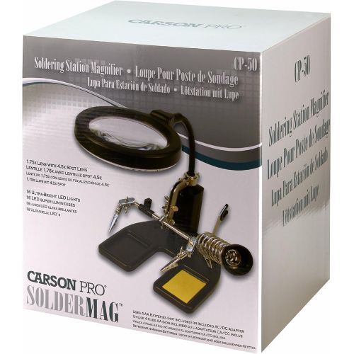  Carson SolderMag 1.75x LED Lighted Soldering Magnifier with 4.5x Spot Lens (CP-50)