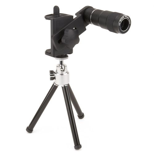  Carson HookUpz Universal Digiscoping Smartphone Adapter with 6x18mm Telephoto Lens Monocular and Mini Adjustable Tripod (IC-918)