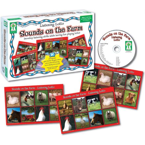  Key Education Listening Lotto: Sounds on the Farm Educational Board Game