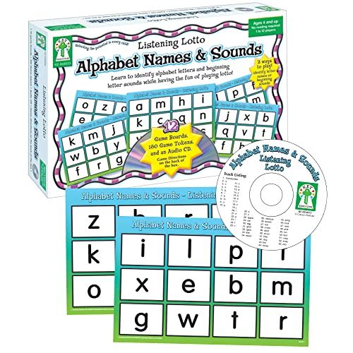  Key Education Alphabet Names & Sounds: Learn to identify alphabet letters and beginning letter sounds while having the fun of playing lotto!