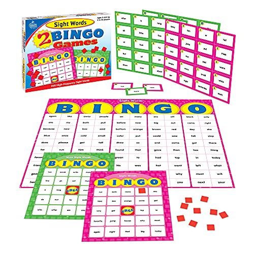  Carson Dellosa Education Carson Dellosa Sight Words Bingo GamesLearning Tools for Kindergarten and First Grade Reading Skills, Double-Sided Language, Vocabulary Building Game Cards