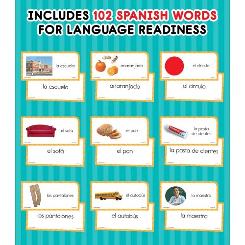  [아마존베스트]Carson Dellosa Education Carson Dellosa | Everyday Words in Spanish Flash Cards | All Ages, 104ct