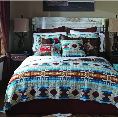  Carstens Southwest Harvest 5 Piece Cotton Printed Quilt Bedding Set, Queen