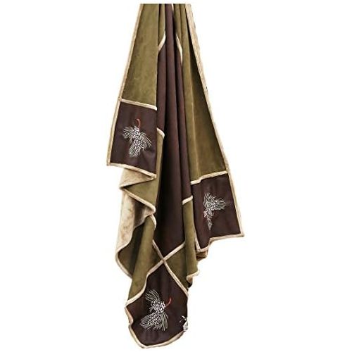  Carstens Pinecone Grid Throw Blanket