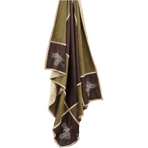  Carstens Pinecone Grid Throw Blanket
