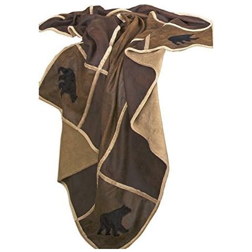  Carstens Black Bear Grid Throw Blanket