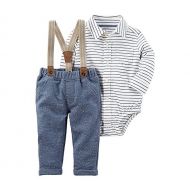 Carter%27s Carters Baby Boys Striped Bodysuit and Suspender Pants Set