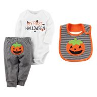 Carter%27s Carters Unisex Babys First Halloween Long Sleeve Bodysuit Pants Bib Set