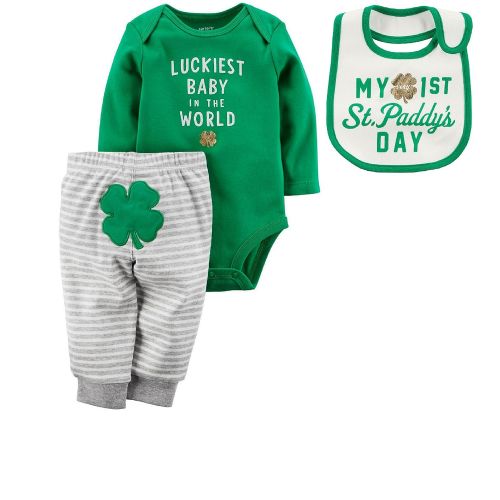  Carter%27s Carters Baby Boys My First ST Patricks Day 3 Piece Pant Set